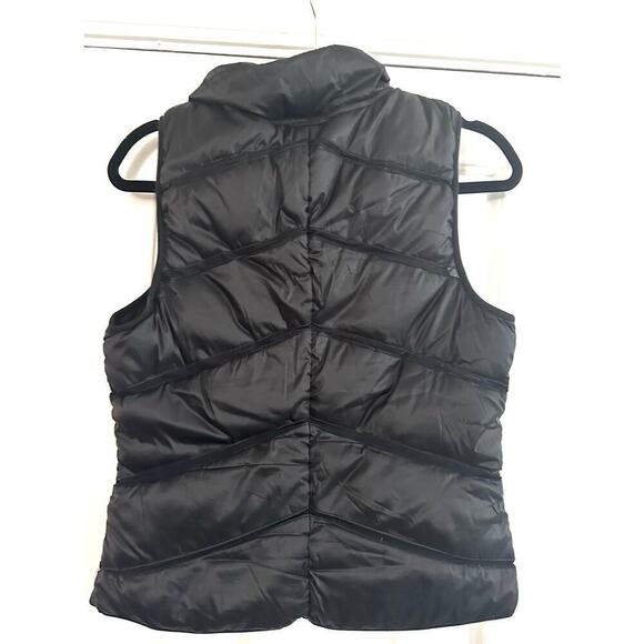 BLANC NOIR Black Puffer Vest Mesh Insets - Sz Small - Picture 4 of 5
